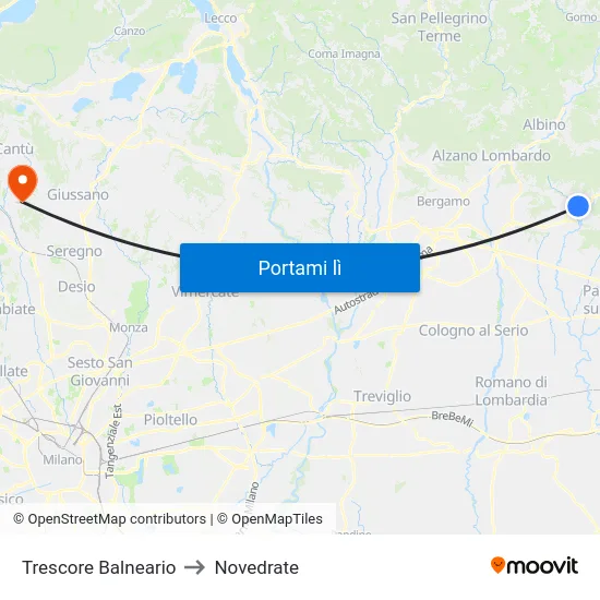 Trescore Balneario to Novedrate map