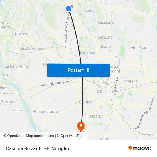 Cassina Rizzardi to Noviglio map
