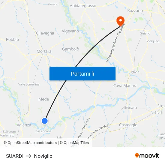 SUARDI to Noviglio map