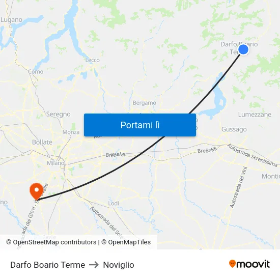 Darfo Boario Terme to Noviglio map