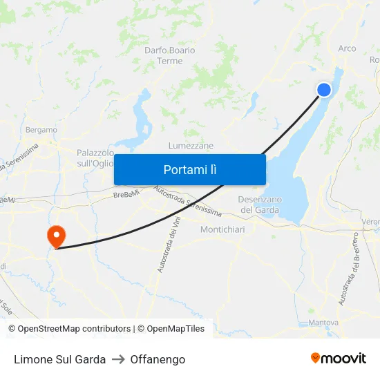 Limone Sul Garda to Offanengo map
