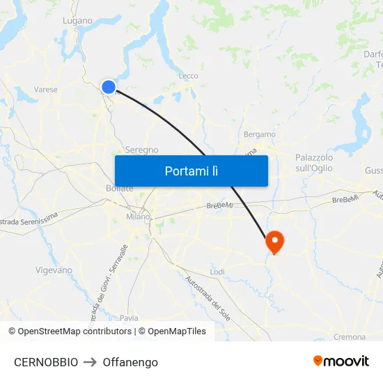 CERNOBBIO to Offanengo map