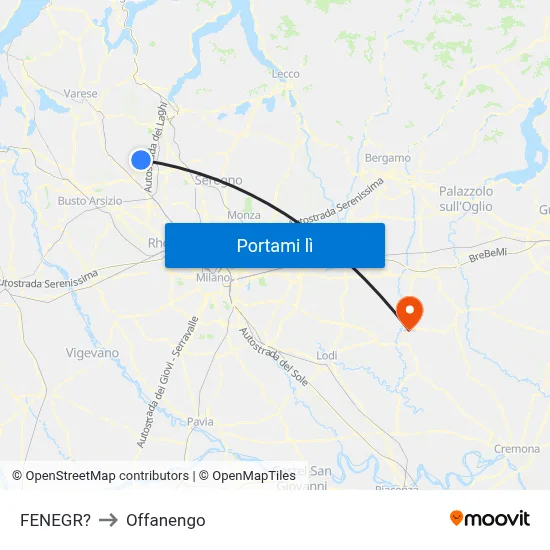 FENEGR? to Offanengo map