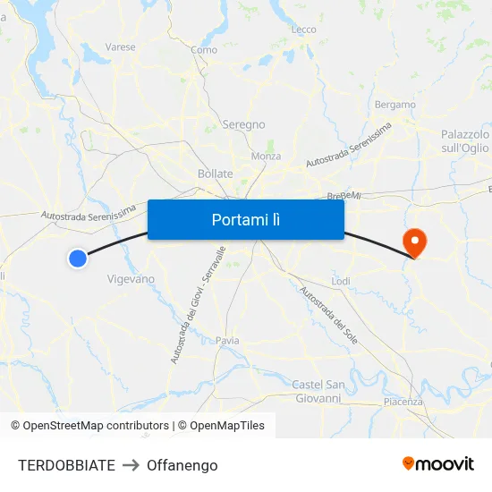 TERDOBBIATE to Offanengo map