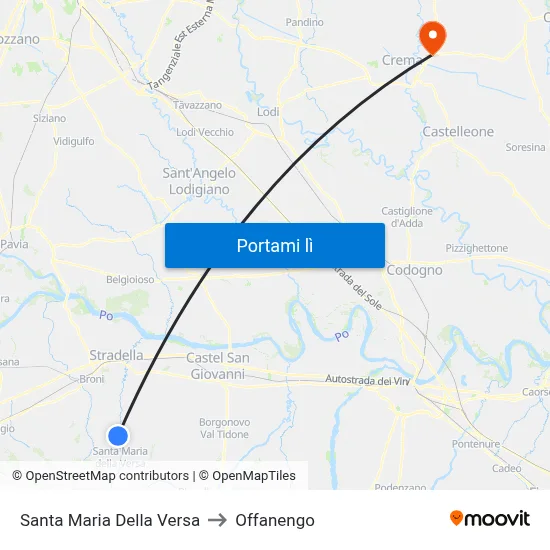 Santa Maria Della Versa to Offanengo map