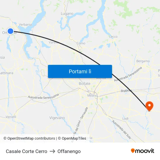 Casale Corte Cerro to Offanengo map
