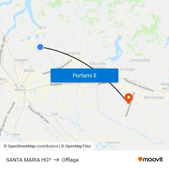 SANTA MARIA HO? to Offlaga map