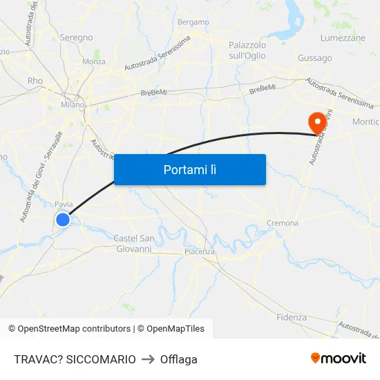 TRAVAC? SICCOMARIO to Offlaga map