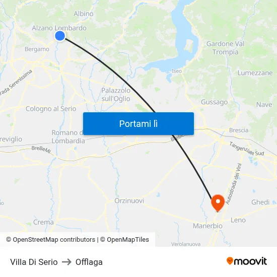 Villa Di Serio to Offlaga map