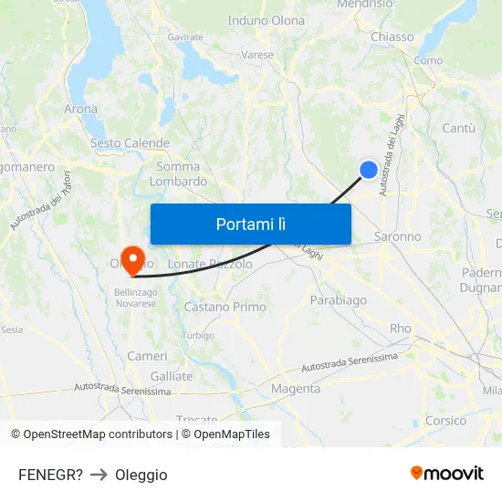 FENEGR? to Oleggio map
