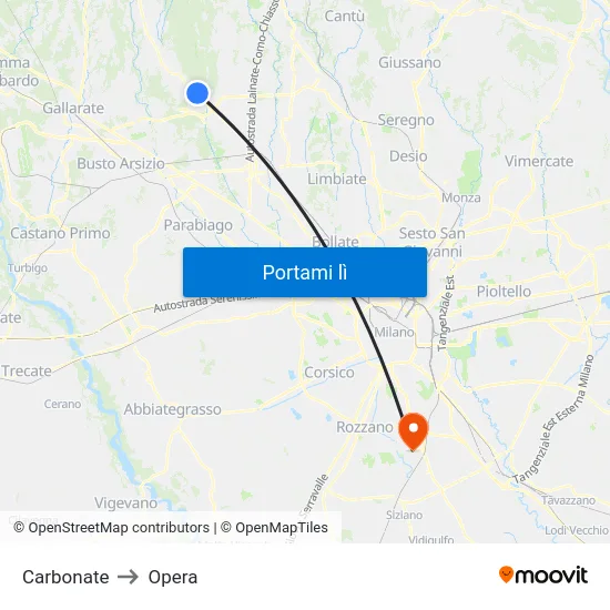 Carbonate to Opera map