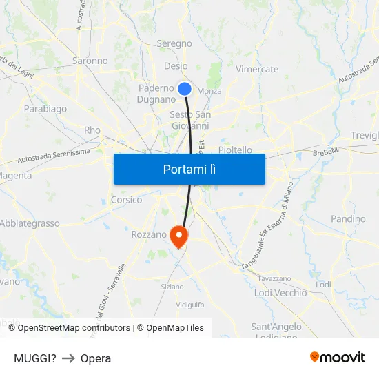 MUGGI? to Opera map