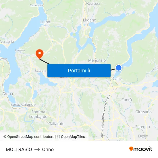 MOLTRASIO to Orino map