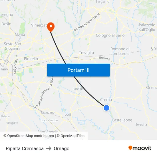 Ripalta Cremasca to Ornago map