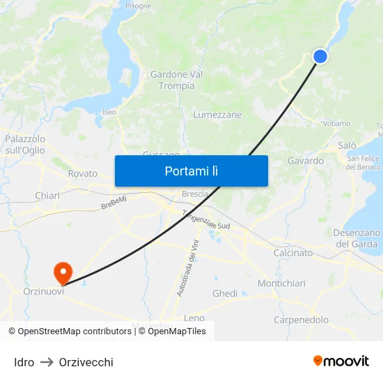 Idro to Orzivecchi map
