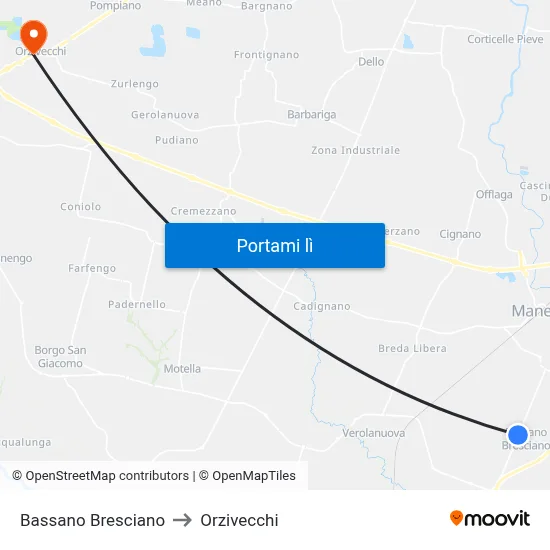 Bassano Bresciano to Orzivecchi map