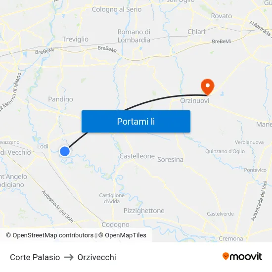 Corte Palasio to Orzivecchi map