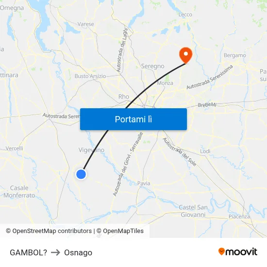 GAMBOL? to Osnago map
