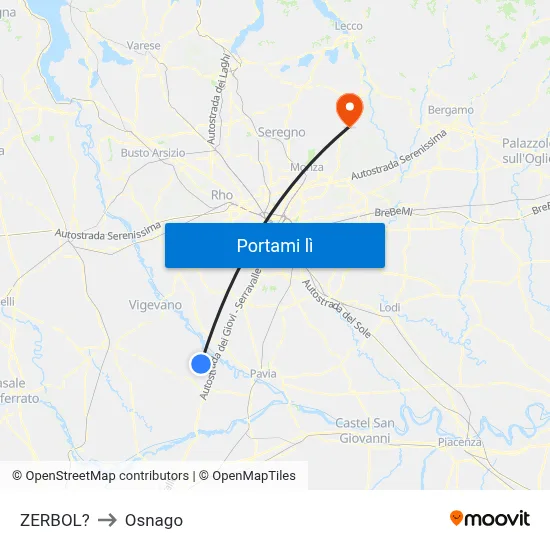 ZERBOL? to Osnago map