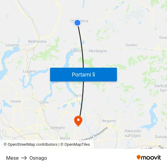 Mese to Osnago map