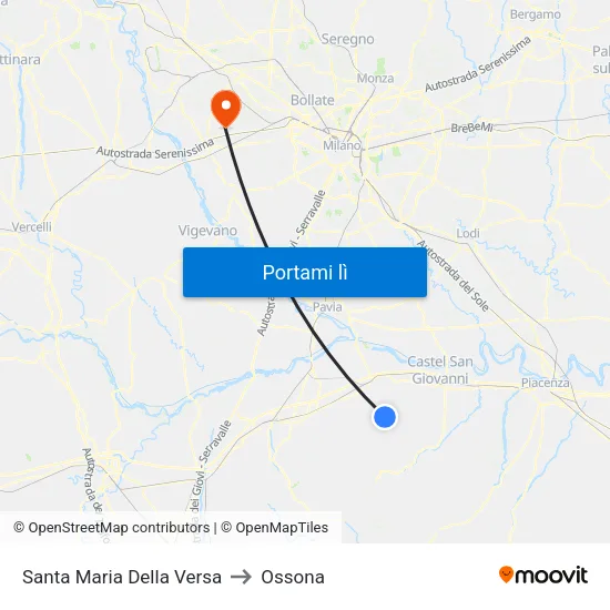 Santa Maria Della Versa to Ossona map