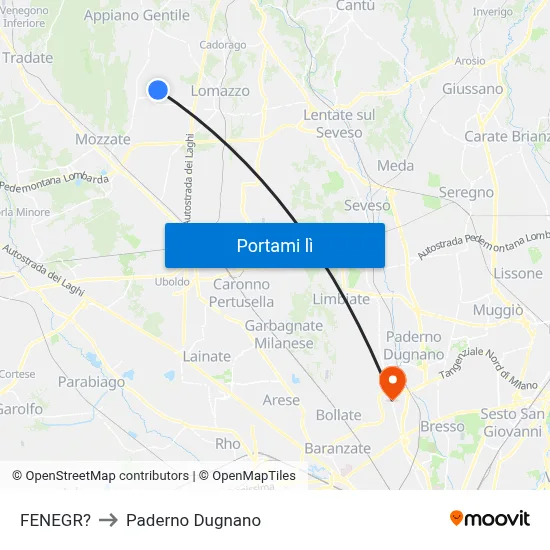 FENEGR? to Paderno Dugnano map