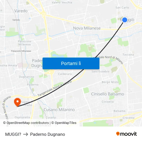 MUGGI? to Paderno Dugnano map