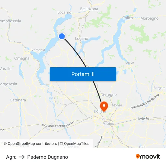 Agra to Paderno Dugnano map