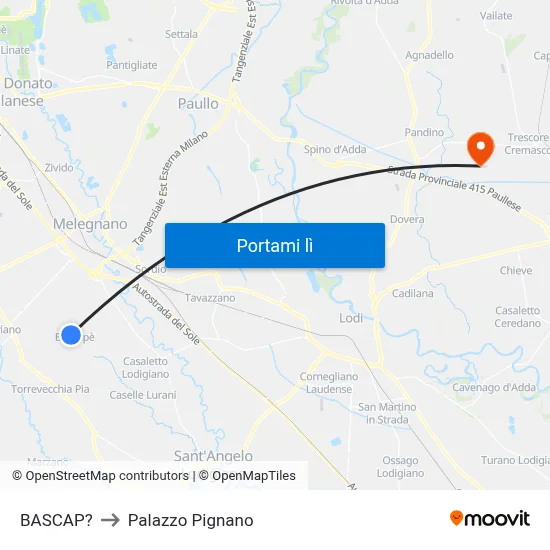 BASCAP? to Palazzo Pignano map