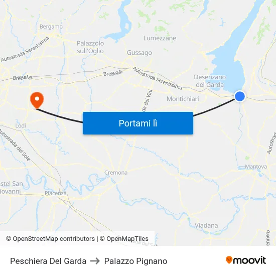 Peschiera Del Garda to Palazzo Pignano map