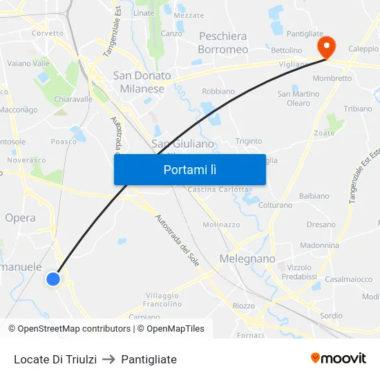 Locate Di Triulzi to Pantigliate map