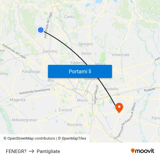 FENEGR? to Pantigliate map