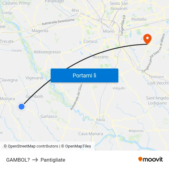 GAMBOL? to Pantigliate map
