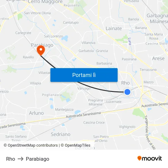 Rho to Parabiago map