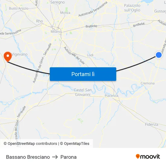 Bassano Bresciano to Parona map
