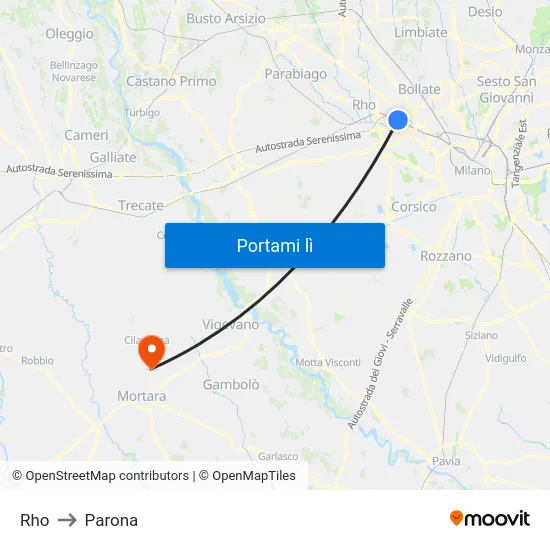 Rho to Parona map