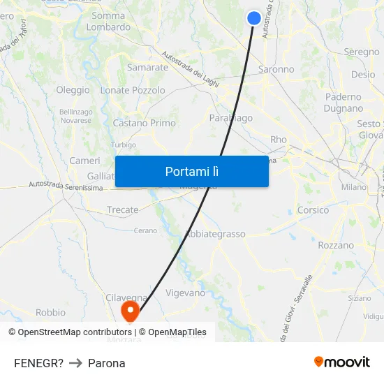 FENEGR? to Parona map