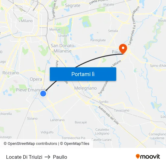 Locate Di Triulzi to Paullo map