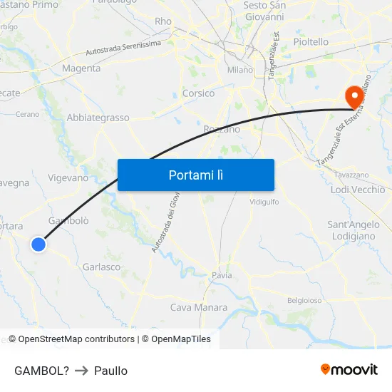 GAMBOL? to Paullo map