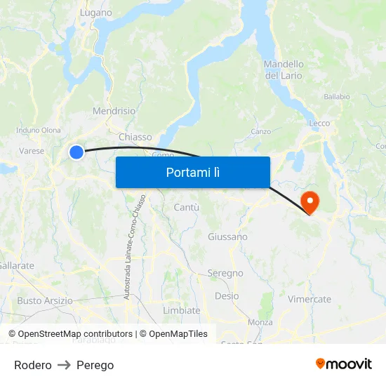 Rodero to Perego map