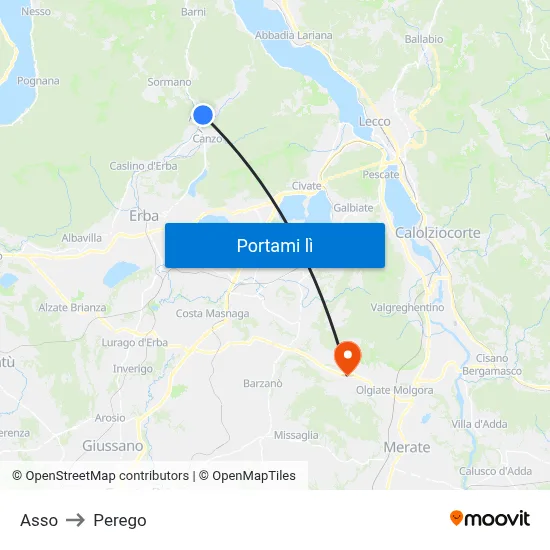 Asso to Perego map