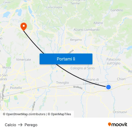 Calcio to Perego map
