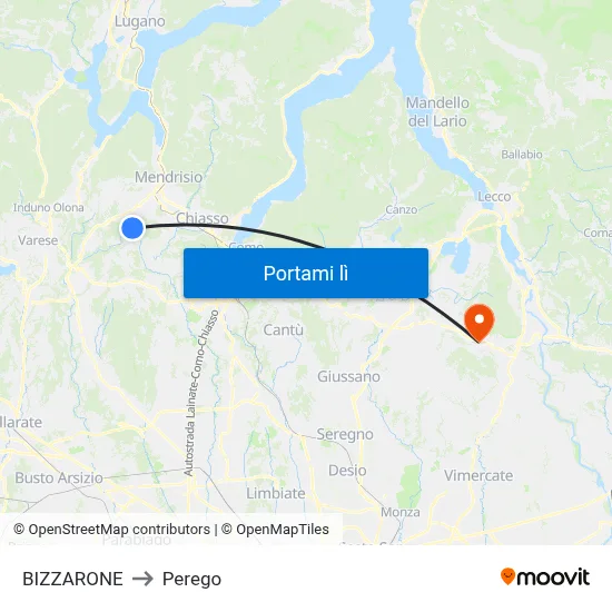 BIZZARONE to Perego map