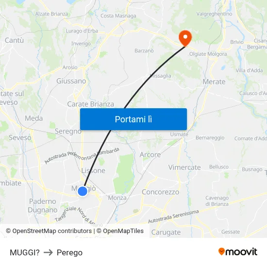 MUGGI? to Perego map