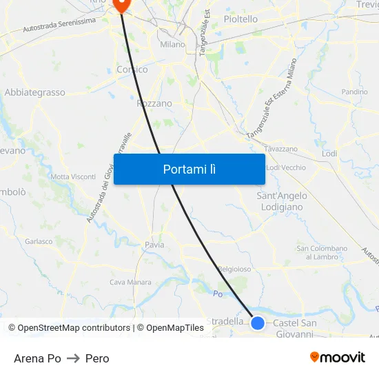 Arena Po to Pero map