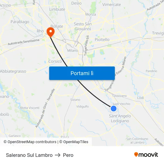 Salerano Sul Lambro to Pero map