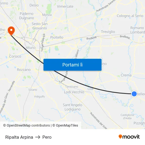 Ripalta Arpina to Pero map