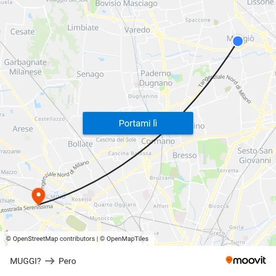 MUGGI? to Pero map