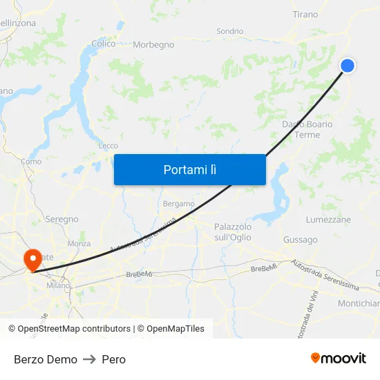 Berzo Demo to Pero map