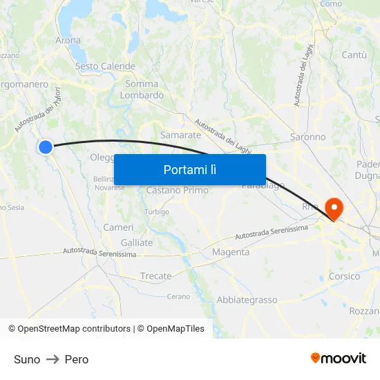 Suno to Pero map